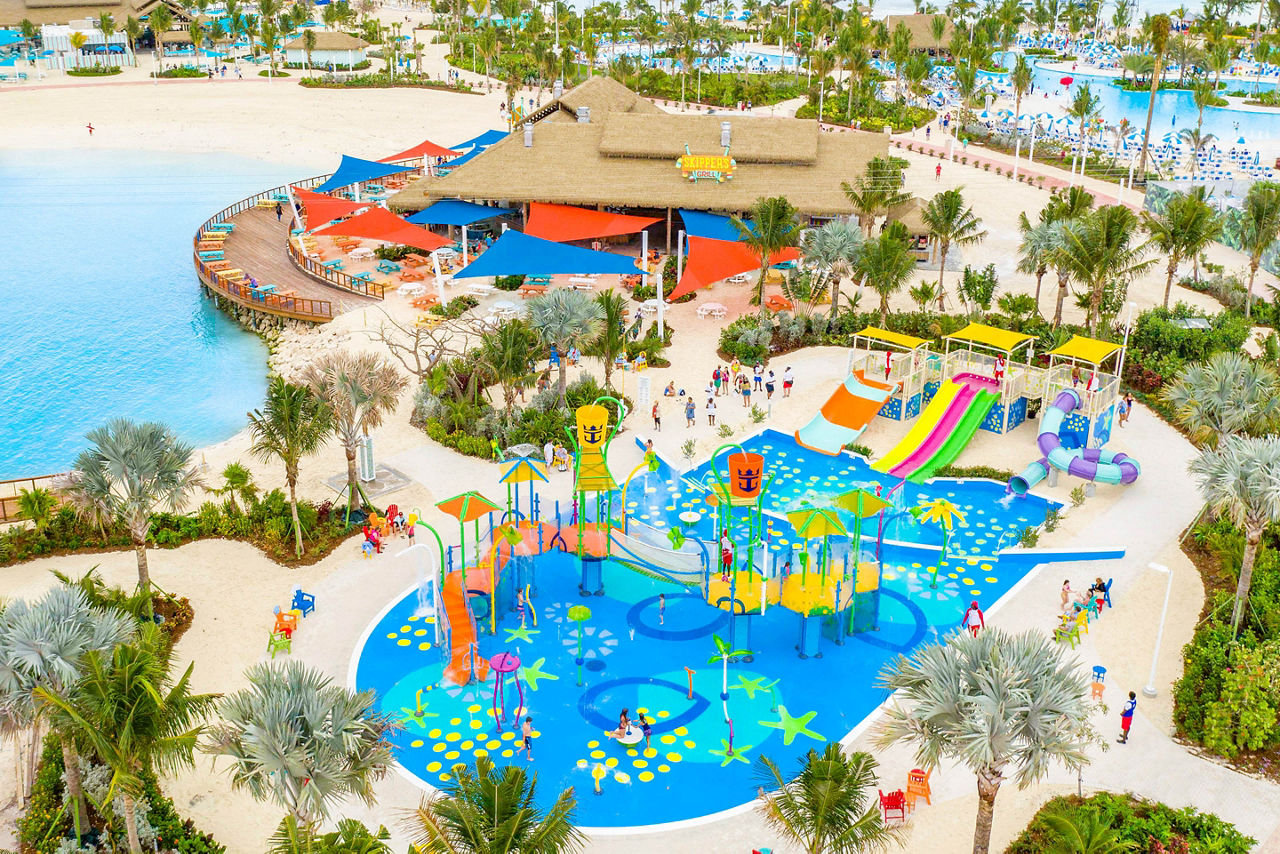 perfect day coco cay splashaway park fun aerial