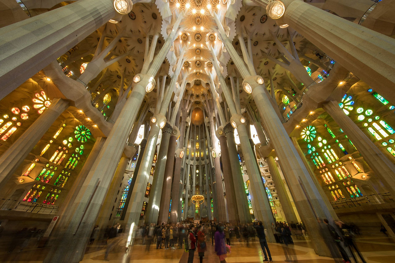 Spain Barcelona Sagrada Familia Cathedral Interior