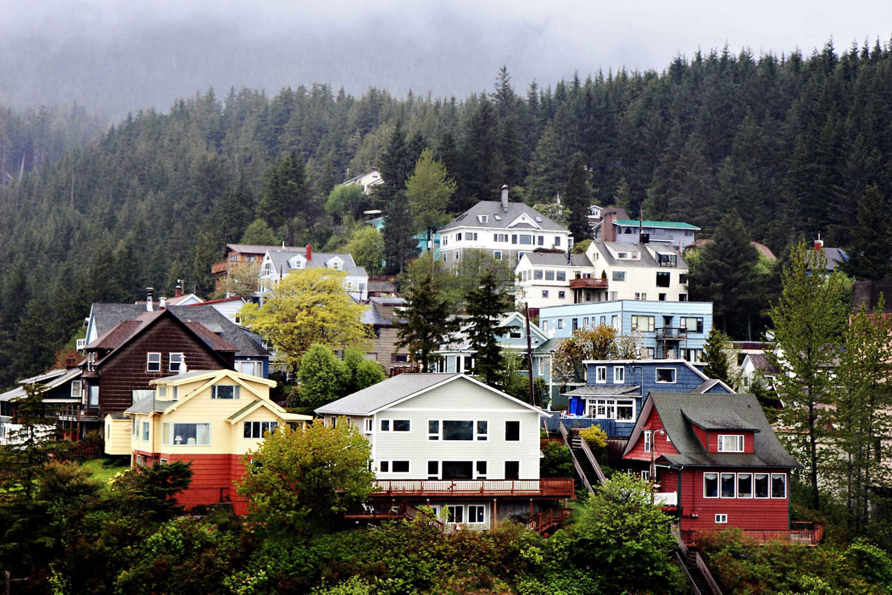 Panaroma View of Town, Ketchikan, Alaska 