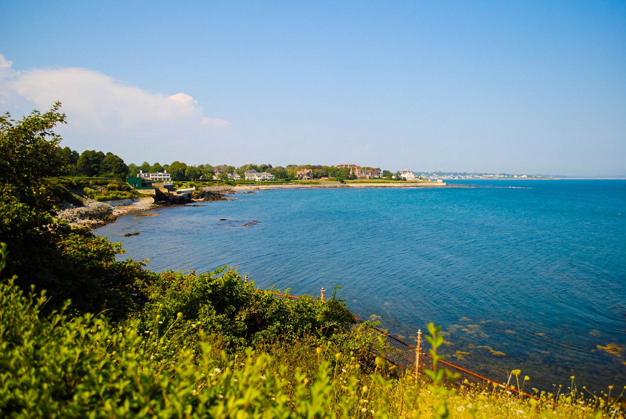 Picturesque coast at Newport, Rhode Island