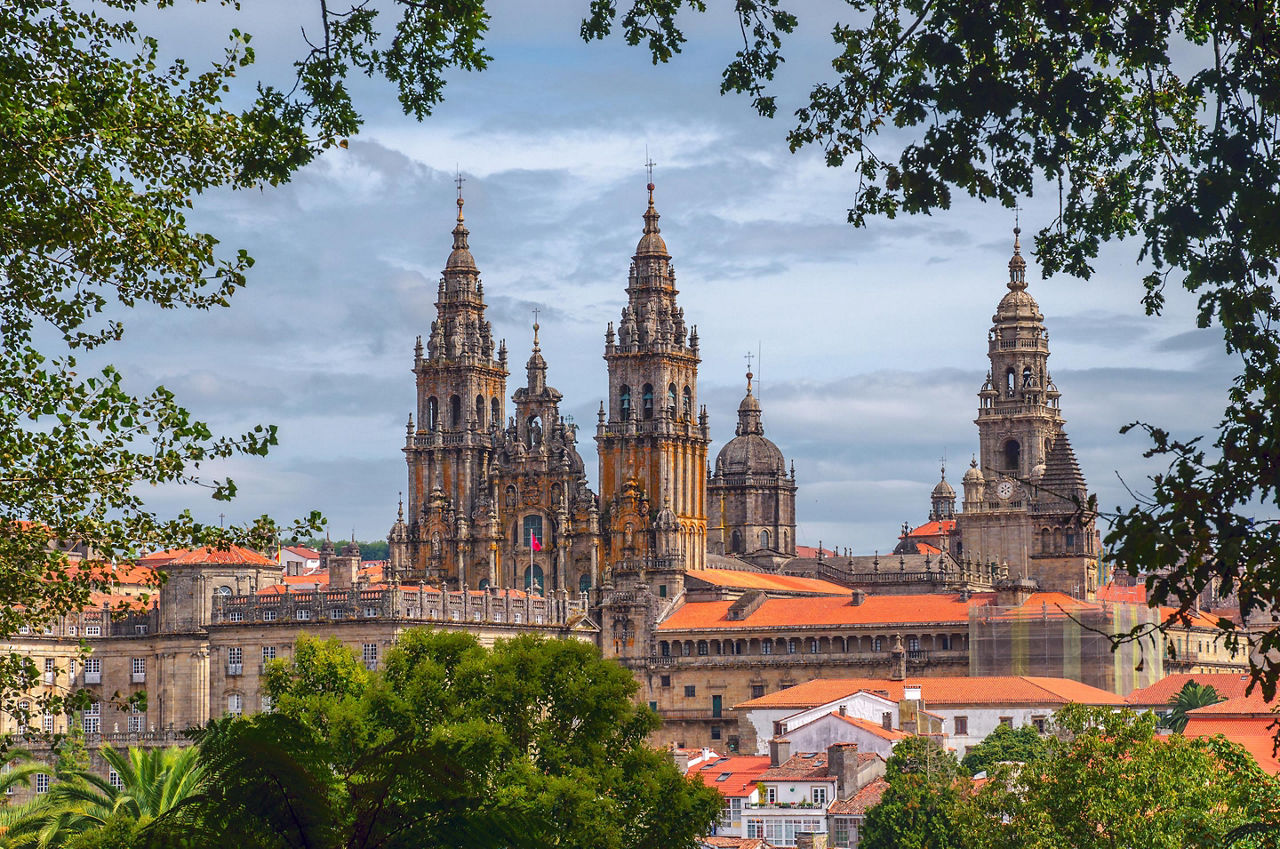 The Cathedral of Santiago de Compostela in Spain