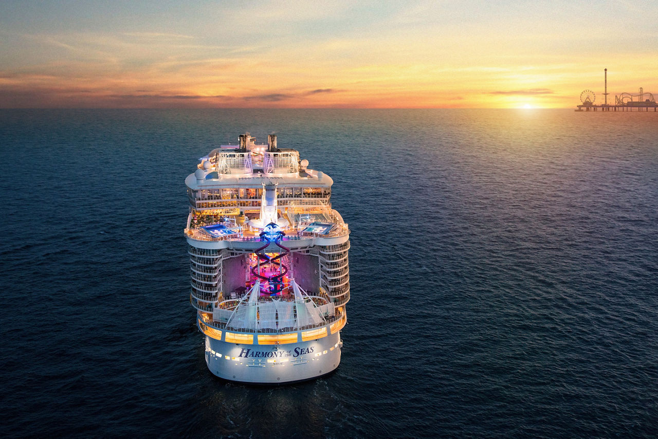 Harmony of the Seas Sailing out of Galveston, Texas