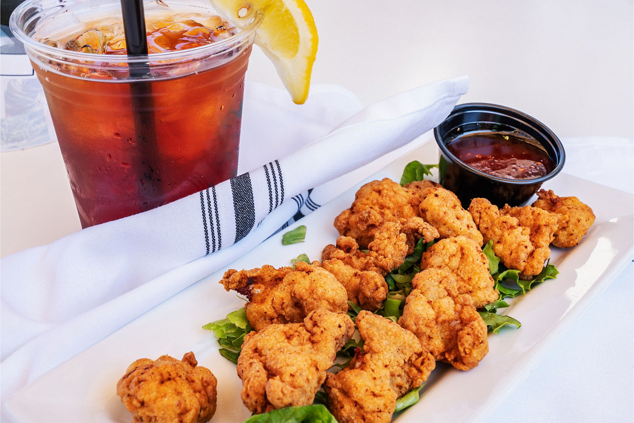 Deep Fried Pieces of Alligator Meat, Florida
