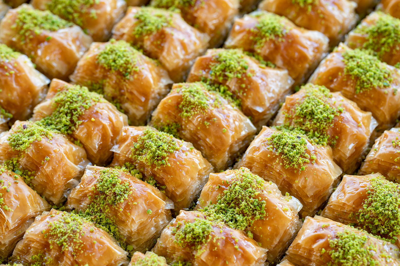 Enjoy baklava after dinner, Turkey
