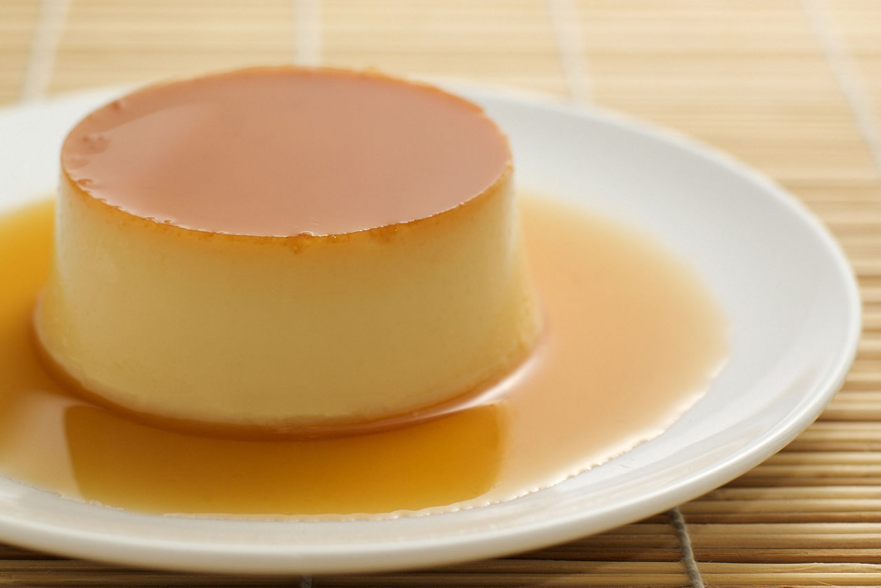Puerto Rico Flan Dessert Close-Up
