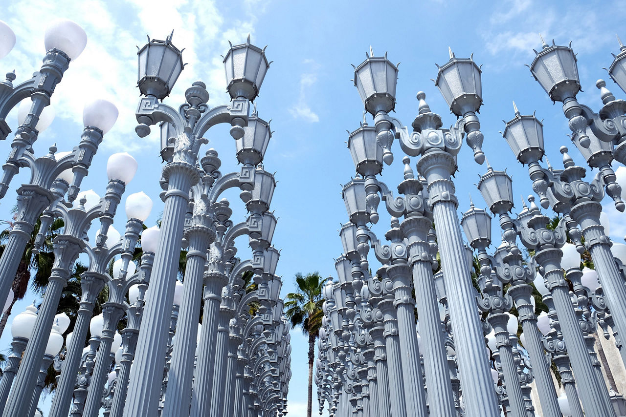 Urban Light Installation at Los Angeles County Museum of Art