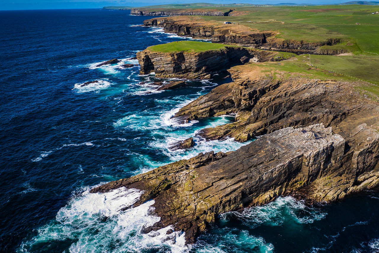 Cliffs off the Coast, Kirkwall, Scotland