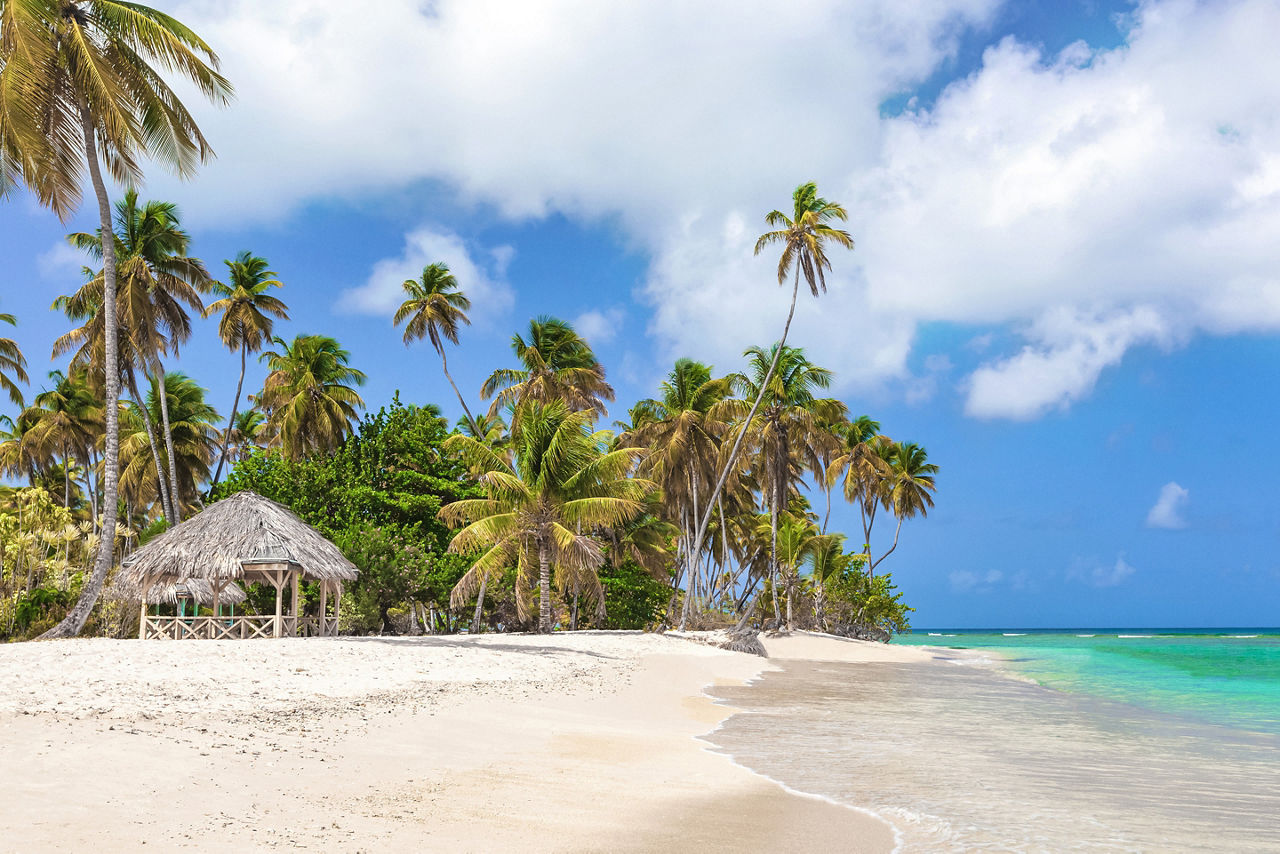 Pigeon Point Heritage Park nature reserve on the southwestern coast of Tobago.