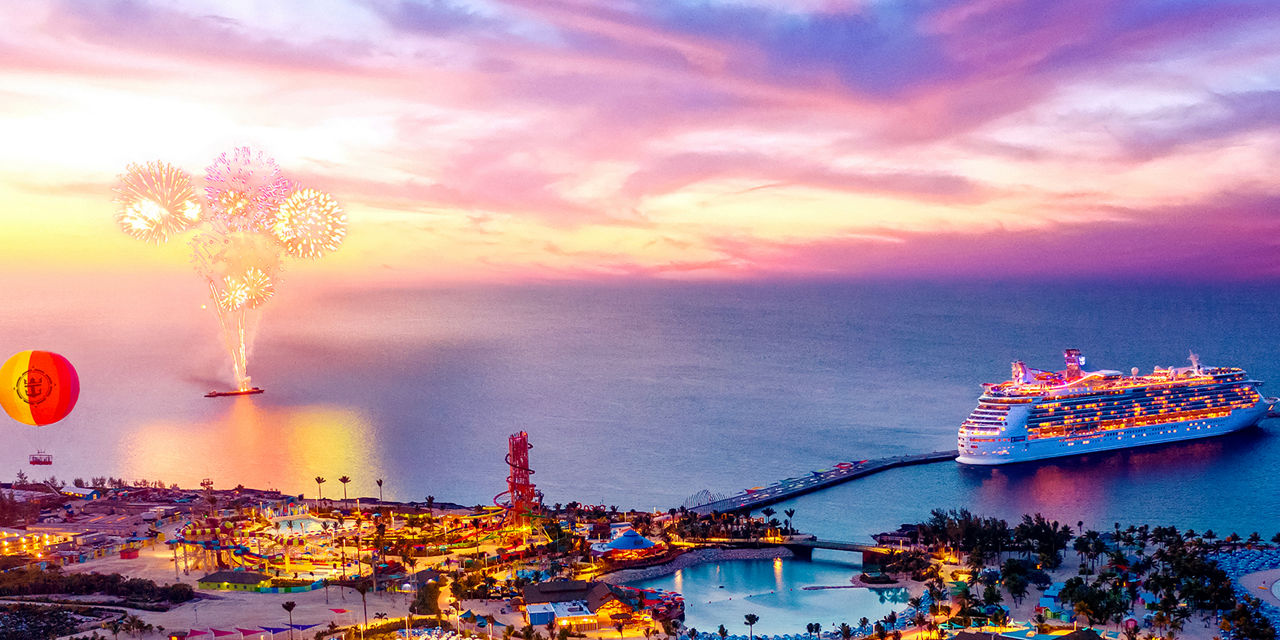 CocoCay Sunset Aerial View Banner 1040 520 FAM NF 2x