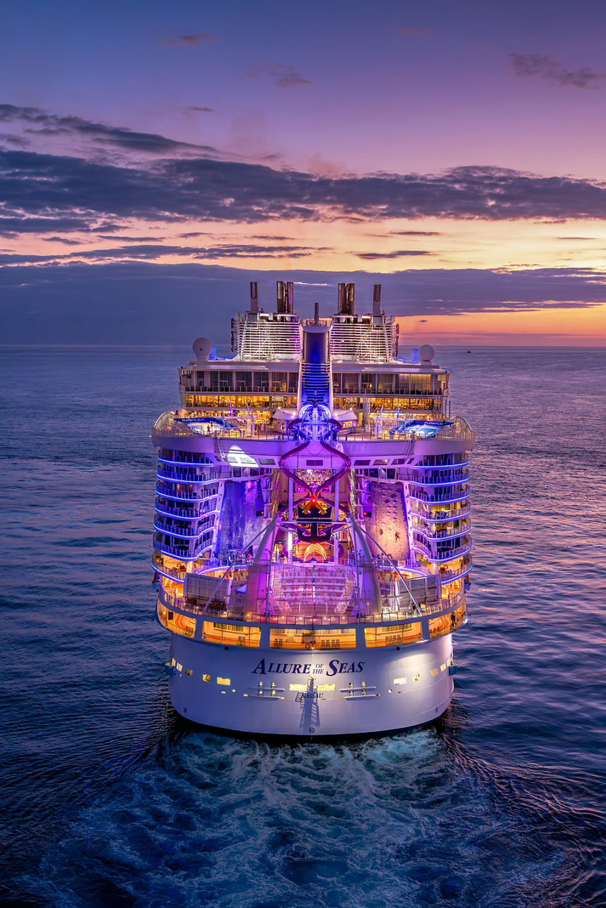 allure of the seas aft night sailing