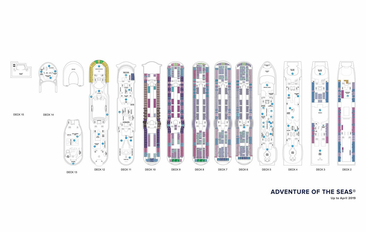 Adventure of the Seas Deck Plan